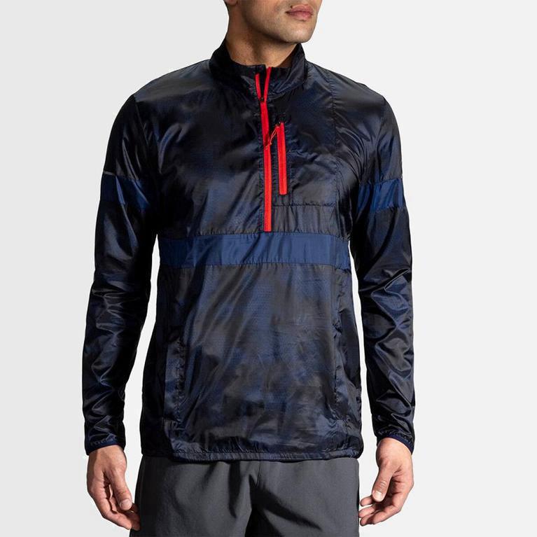 Brooks Lsd Pullover NZ - Men's Running Jackets - Grey (20739-PWHZ)